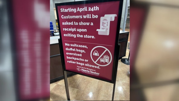 DC Harris Teeter bans certain bags, now checking receipts to fight theft