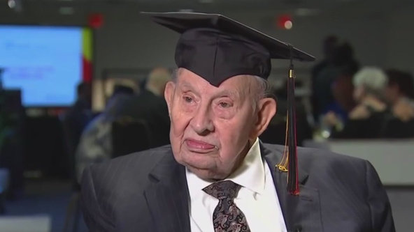 UMGC honors 100-year-old WWII veteran with long-awaited graduation ceremony