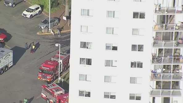 Fire at Silver Spring high-rise fills several floors with smoke