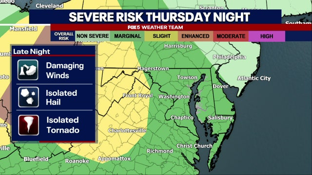 DC weather forecast: Showers, thunderstorms Thursday across DC region