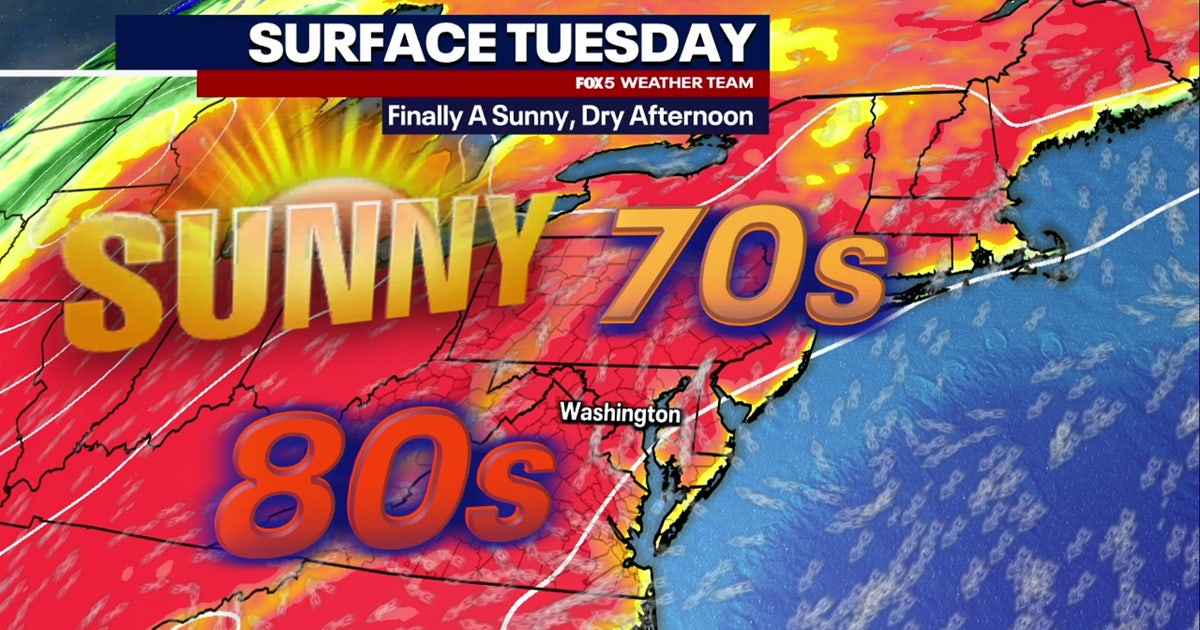 Summerlike temperatures Tuesday with highs near 84 degrees | FOX 5 DC
