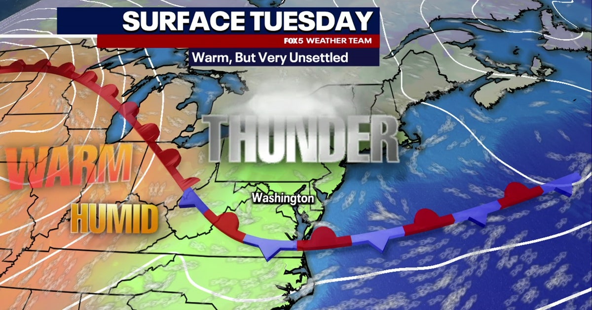 Warm, humid Tuesday with chance of showers, thunderstorms | FOX 5 DC