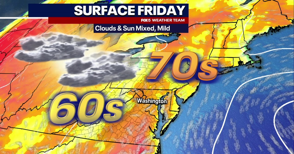 Warm, cloudy Friday with highs in the mid-70s; weekend showers, storms ...