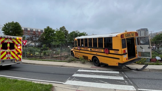 5 hurt in collision involving SUV, school bus in Silver Spring