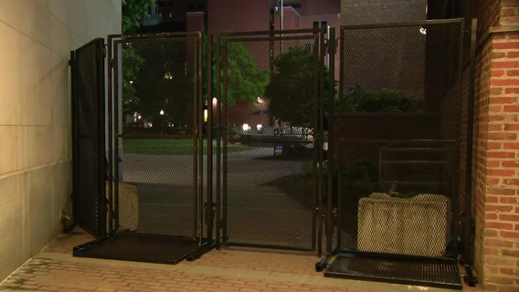 Fencing goes up around GWU's University Yard