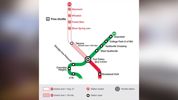 5 Metro stations close June 1 for summer construction work on Red Line