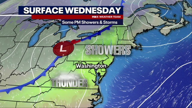 Warm, humid Wednesday with chance of afternoon showers and thunderstorms