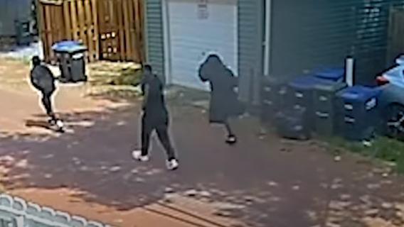 Three armed robbery suspects caught on camera in DC alley