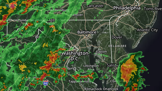 Severe thunderstorm warnings, watches issued for several areas across DMV