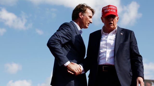 Trump campaigns with Gov. Glenn Youngkin in Virginia
