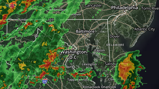 Severe thunderstorm warnings, watches issued for several areas across DMV