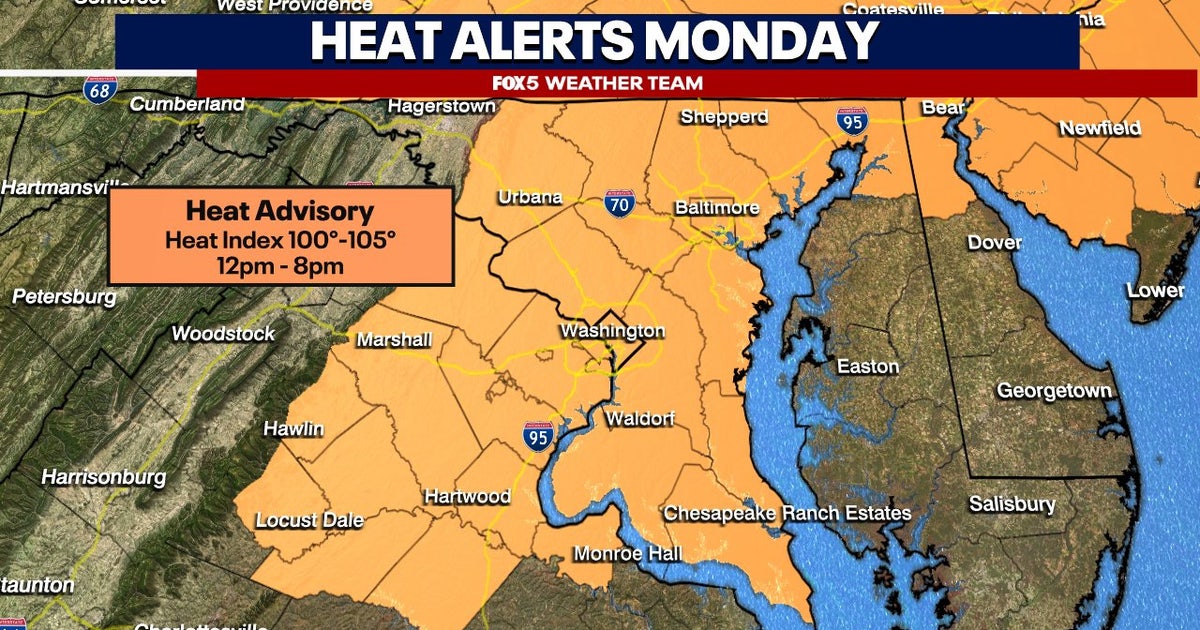 DC area Heat Advisory in effect Monday as scorching temperatures ...