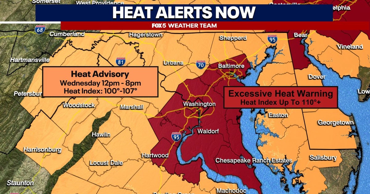 DC under excessive heat warning Wednesday, heat index temperatures ...
