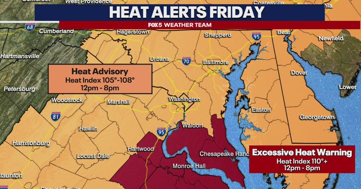 Dangerous heat, humidity across DC region Friday; evening storms ...