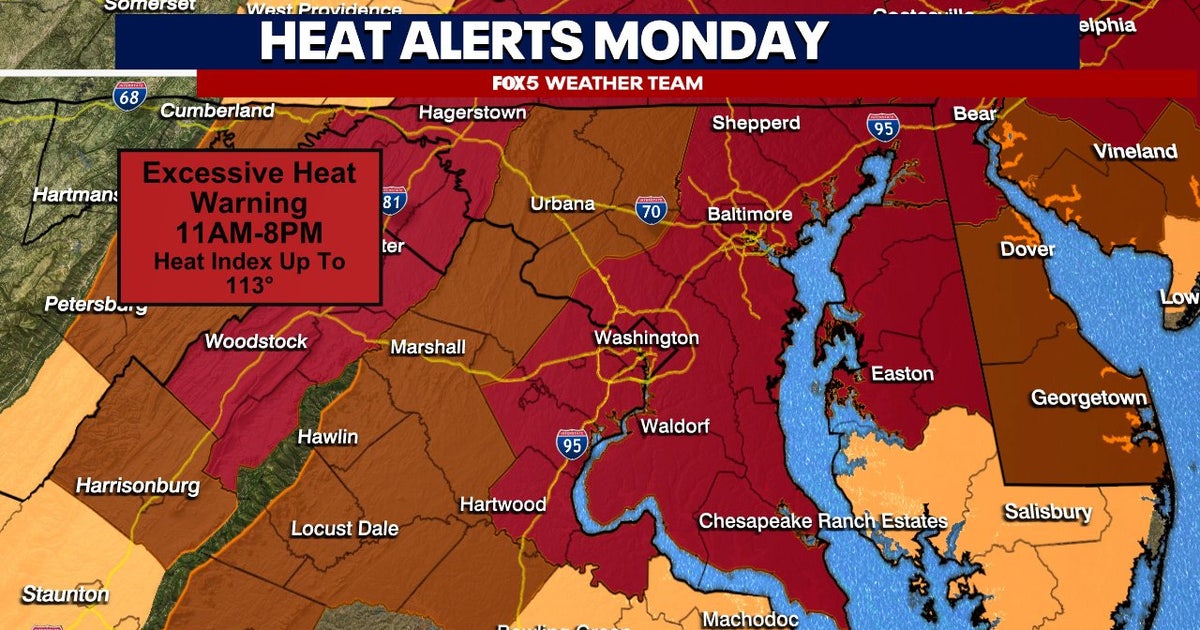 DC region faces dangerous heat Monday as temperatures soar to 100 ...