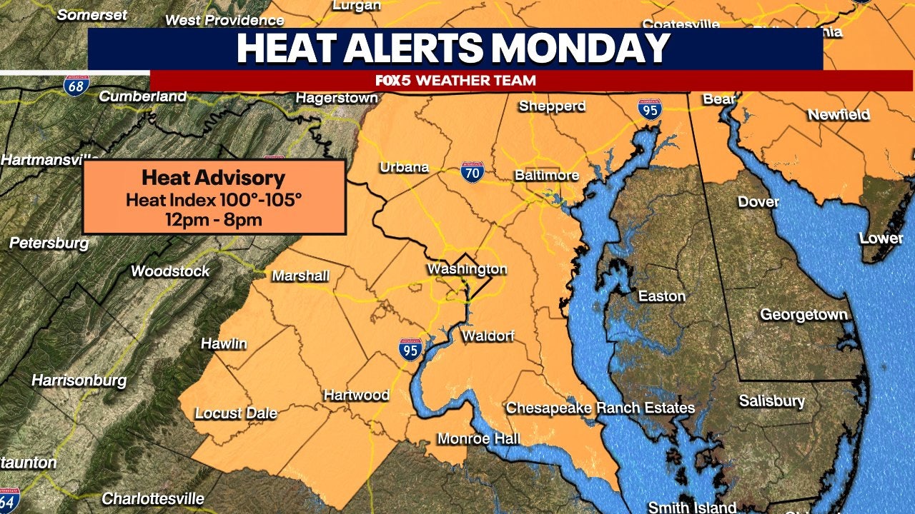 DC Heatwave: Scorching Temperatures and Humidity Lead to Heat Advisory, Potential Health Risks