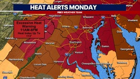 DC region faces dangerous heat Monday as temperatures soar to 100 degrees