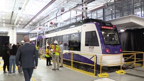 Purple Line light rail vehicle unveiled in Maryland months after opening delayed to winter 2027