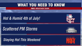 Seeing July 4th fireworks? Your hourly weather forecast for DC, Maryland and Virginia