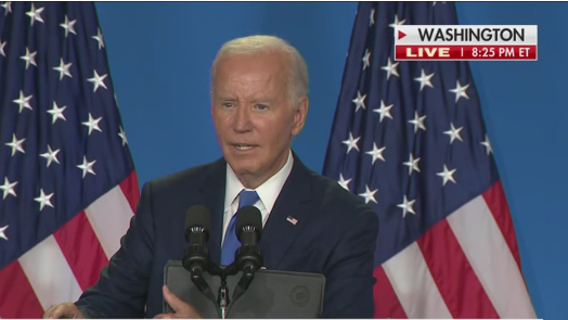 Biden says there's 'no indication' he's slowing down in post-NATO Summit news conference