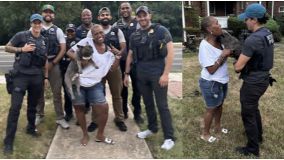 DC police officers return stolen French Bulldog to owner
