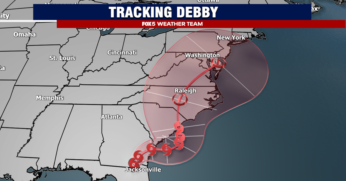 Tropical Storm Debby to bring heavy, but needed rain to DC region | FOX ...