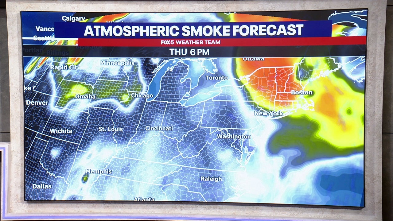 Canadian wildfire smoke brings hazy skies to DC region Thursday