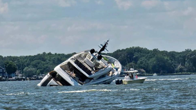 Removal of sunken 'Lovebug' superyacht underway after weeks in Chesapeake Bay