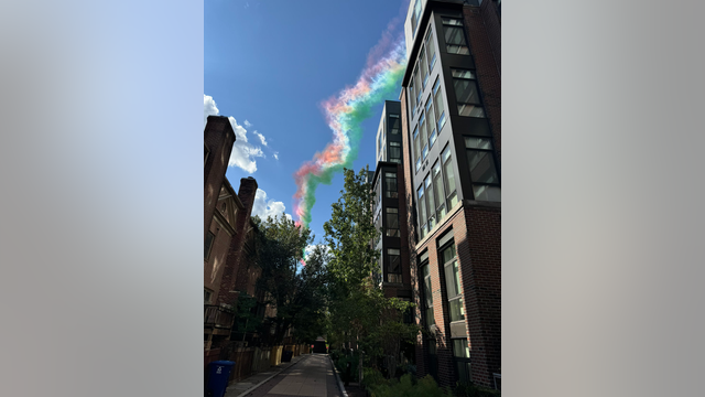 WATCH: Italian Air Force's 'Frecce Tricolori' flies over DC