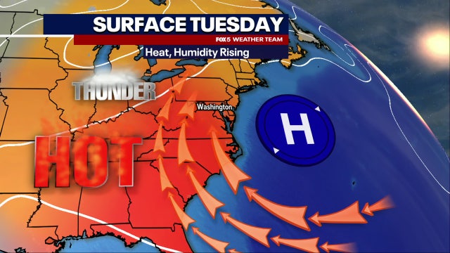 DC Code Orange air quality alert Tuesday as heat, humidity return; afternoon thunderstorms possible
