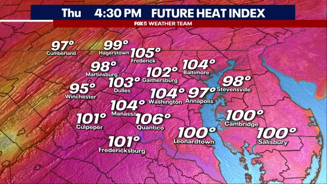 DC heat advisory issued Thursday with temperatures near 100 degrees expected