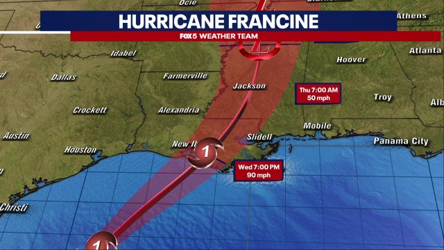 Will Hurricane Francine impact DC region?