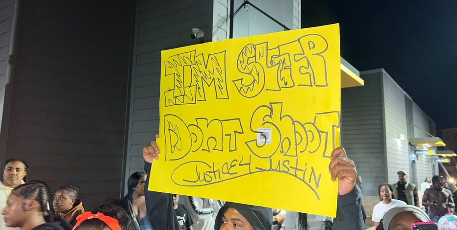 Protest at site of deadly DC police shooting after body cam footage released