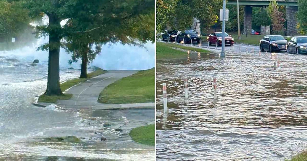 Man rescued from vehicle after water main break floods DC roadway | FOX ...