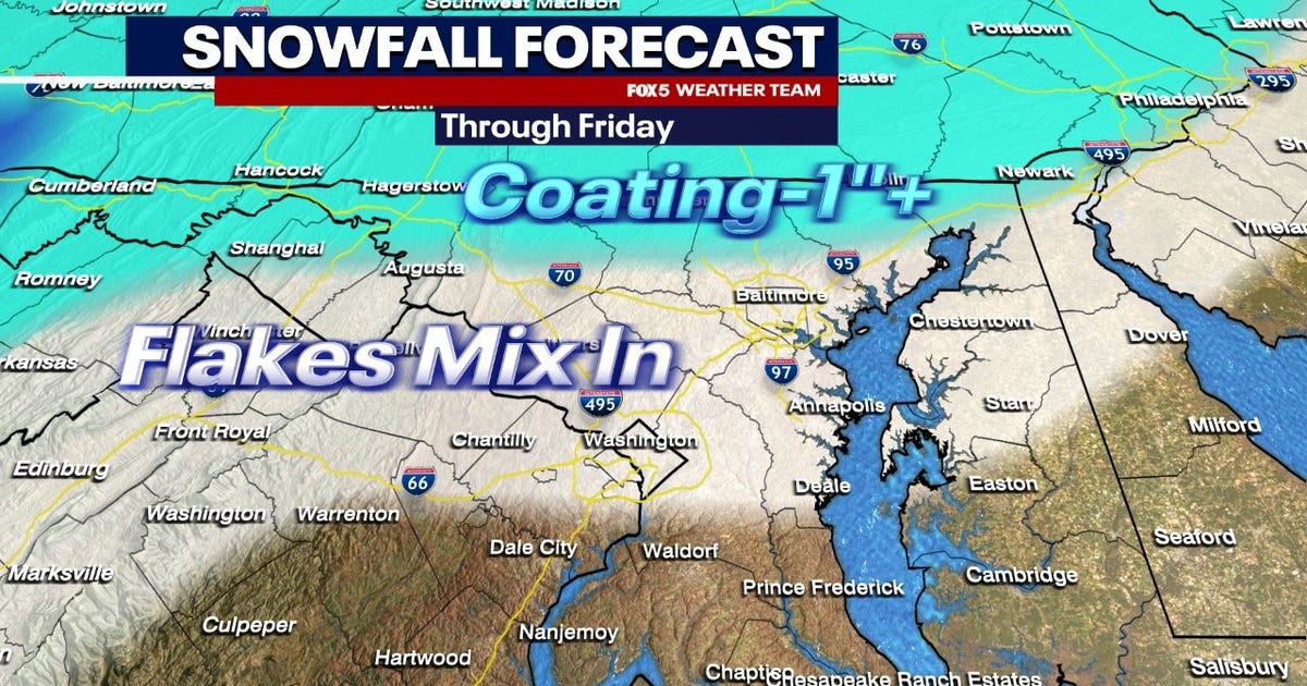 Winter storm warning: First snowflakes of season fall in DC; heavy ...