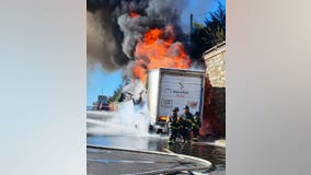 Tractor-trailer fire shuts down I-295 in DC