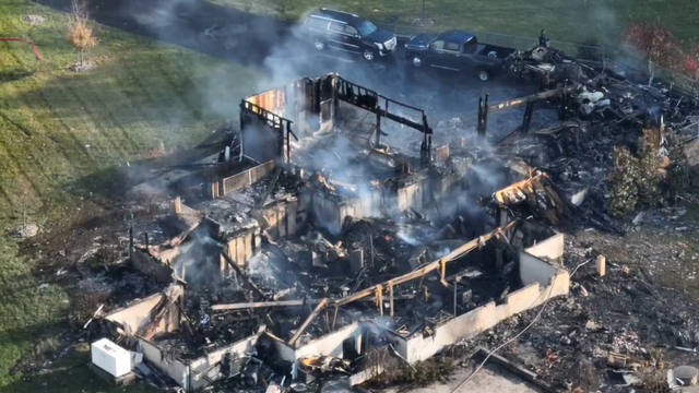 Massive fire destroys 7400-square-foot mansion in Montgomery County