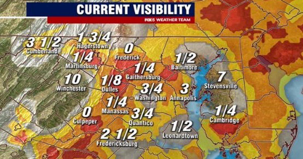 Dense fog advisory until noon across DC, Maryland & Virginia | FOX 5 DC