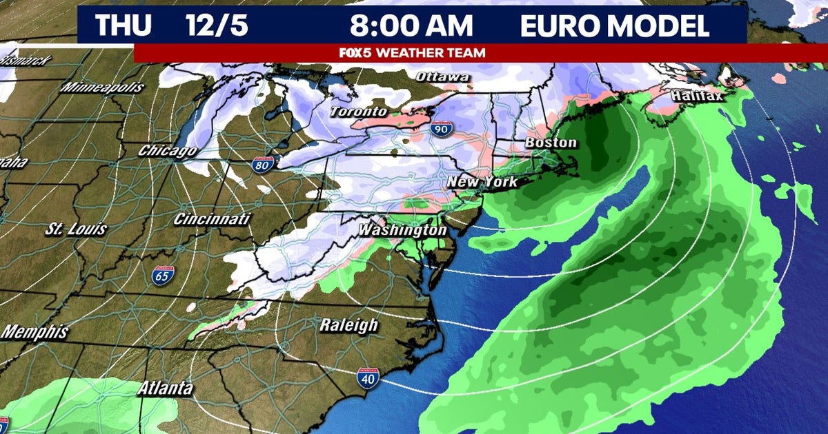 Rain, snow mix possible Thursday morning across some parts of DC region ...