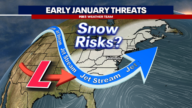 DC winter storm threats: Snow chances, arctic blast in 2025
