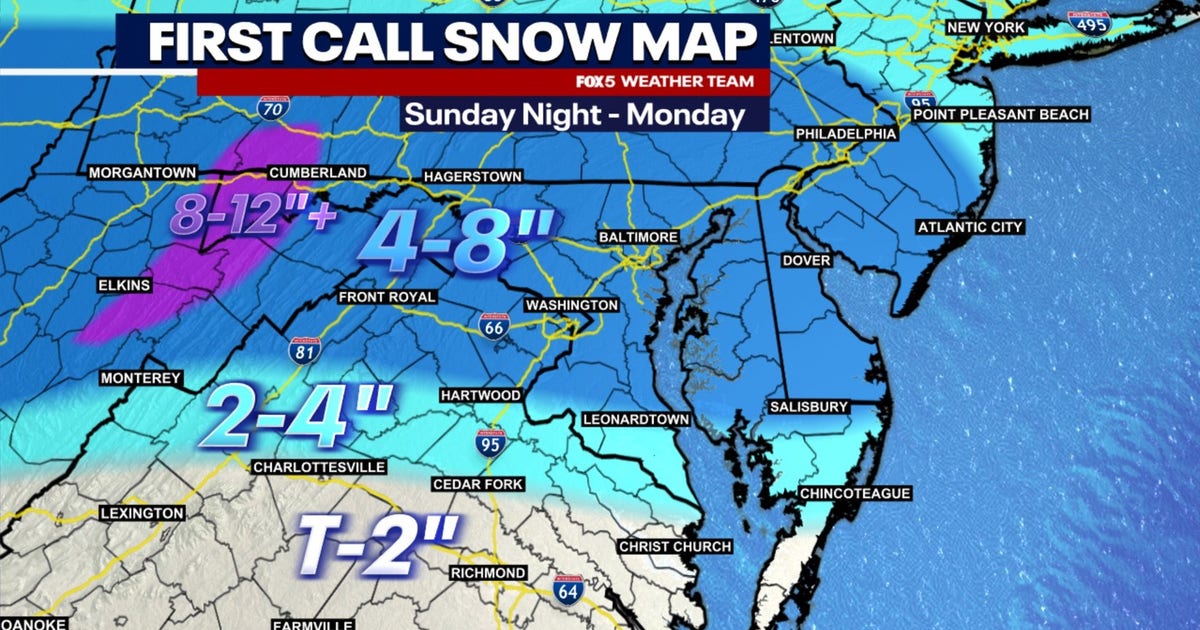 DC winter snow storm: Timing, how much to expect by Monday | FOX 5 DC
