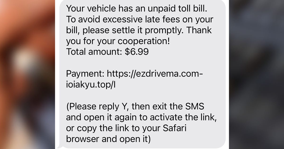 Text message scam about unpaid tolls is resurfacing. Here’s what you ...