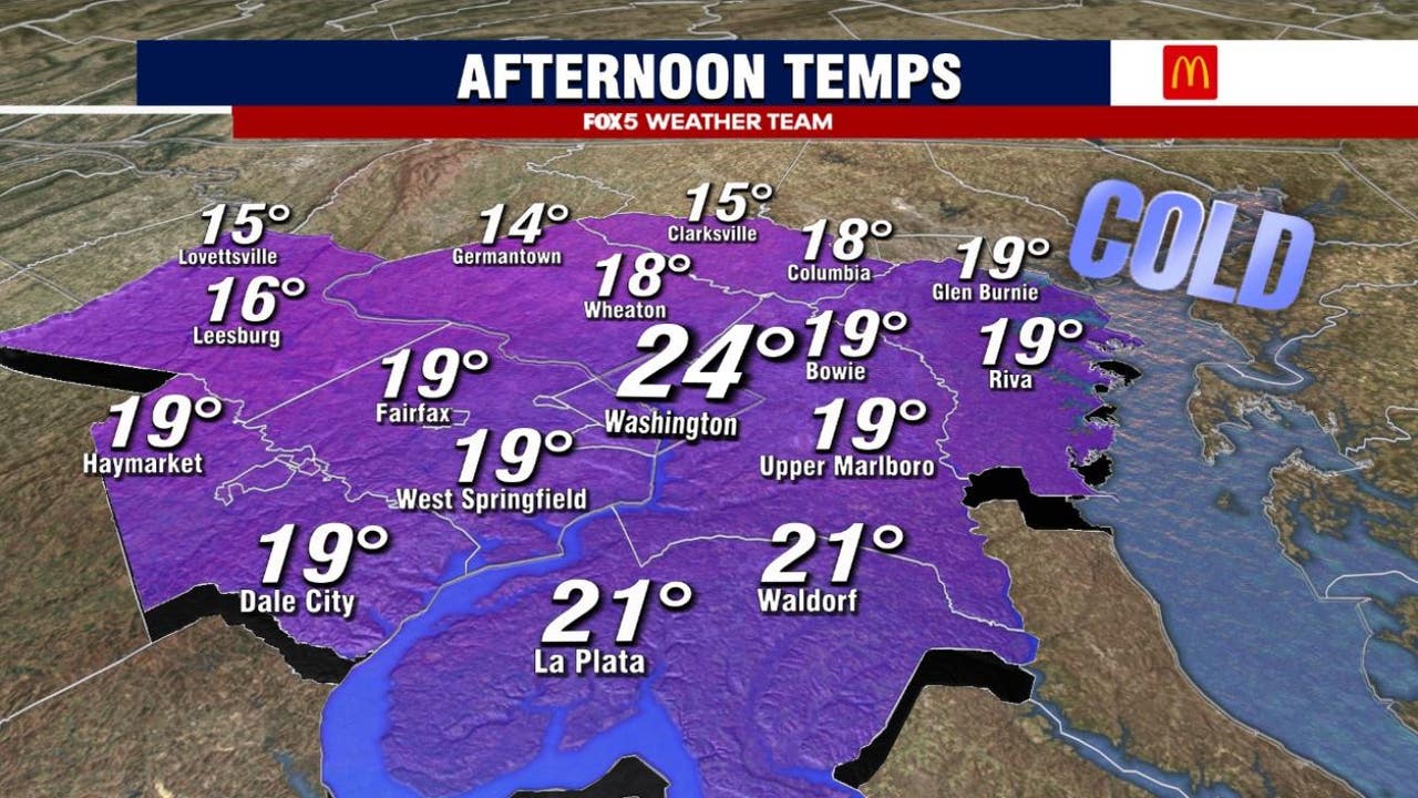 Cold Weather Advisory remains in effect in DC, Maryland, and Virginia