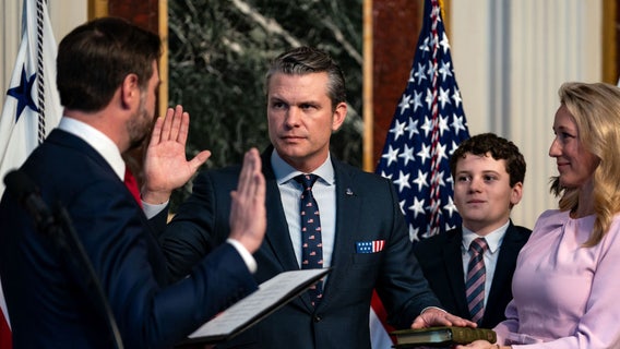 Pete Hegseth sworn in as defense secretary after narrow Senate vote