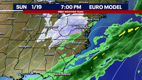 Inauguration Day Forecast: Slight chance for snow showers early Monday