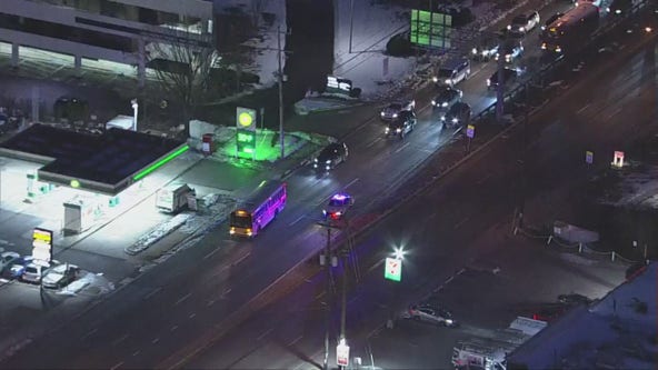 Crash involving school bus slows traffic in Hillandale