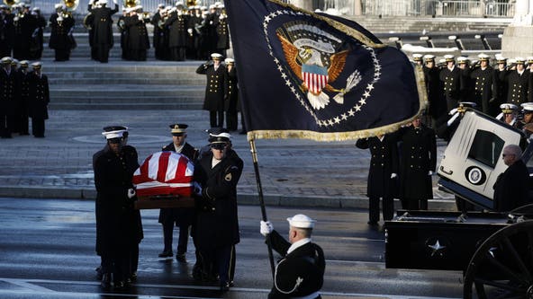 President Jimmy Carter arrives in DC for official state funeral