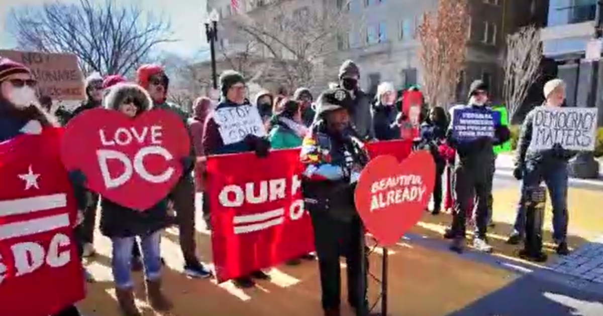 Free DC rally held to protest Trump executive order targeting District ...