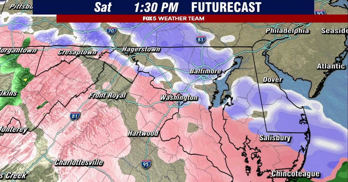 Snow, sleet, freezing rain expected Saturday across DC region | FOX 5 DC