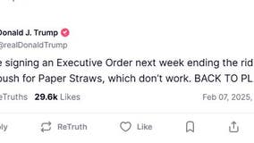 'BACK TO PLASTIC' Trump to sign executive order banning paper straws